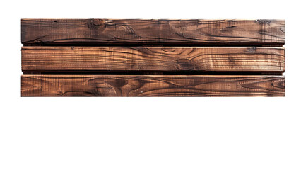 A wooden fence with a brown color. The fence is long and has a wooden texture