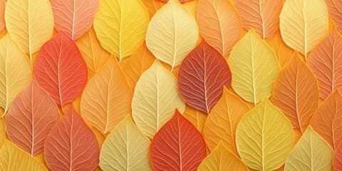 Obraz premium Colored Leaves Wall
