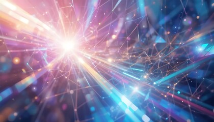 Naklejka premium Abstract Network Connection: Futuristic Technology Background