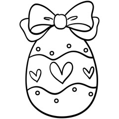 Easter egg cartoon for Easter day kids coloring page