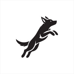 illustration of a silhouette of a dog