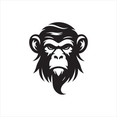 Gorilla head vector