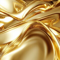 A smooth, flowing texture of golden waves, creating a luxurious and elegant visual effect.