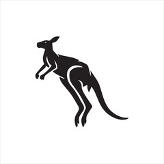 kangaroo silhouette vector