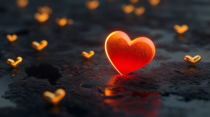 Fototapeta premium Cute Heart Background Wallpaper