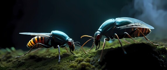 Close inspection of diverse insects showcasing their pivotal role visually represented