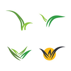 Grass Logo Template Icon