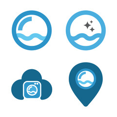 Laundry Logo Template Icon
