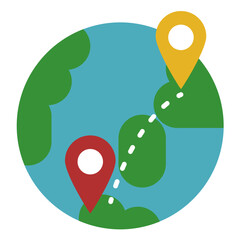 abstract travel vacation logo icon