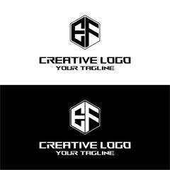 Obraz premium creative letter logo ef design vectors