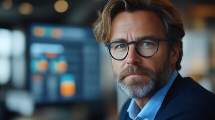 Serious businessman portrait.