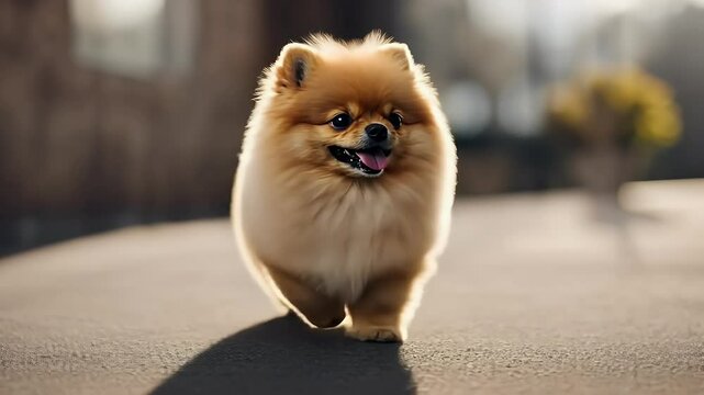 cute Pomeranian puppy video capturing adorable qualities fluffy breed 