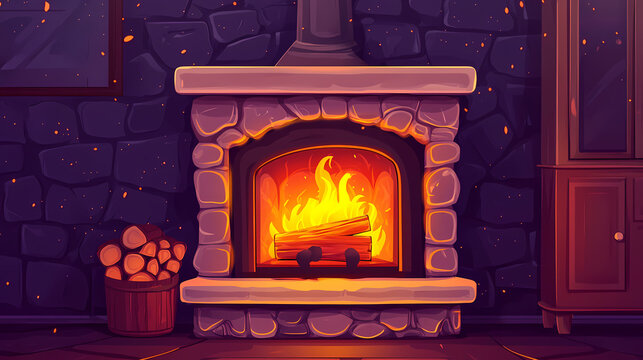 stoves cartoon fireplaces