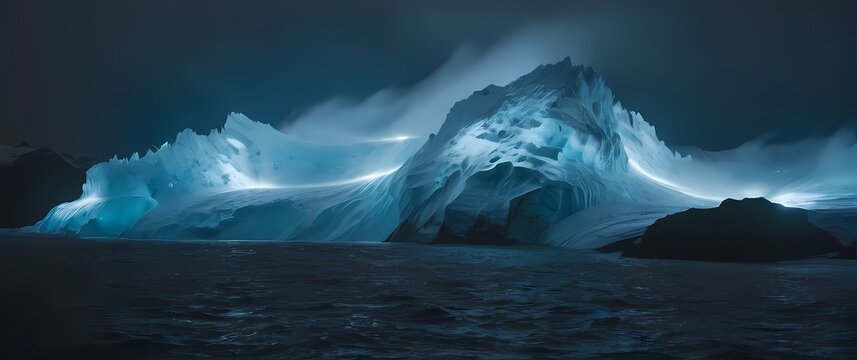 Capturing glistening glaciers melting amidst changing climates emphasizing environmental awareness