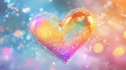 Fototapeta premium Cute Heart Background Wallpaper