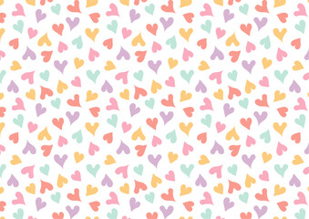 可愛いハートのパターンイラスト_パステル_スウォッチ登録あり
