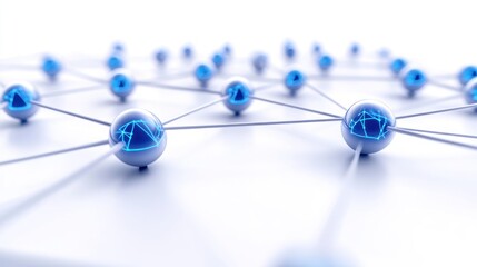 Abstract representation of a network with connected nodes.