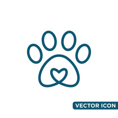 Paw Icon Design Template 
