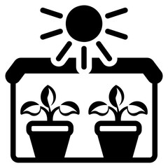 Green house icon