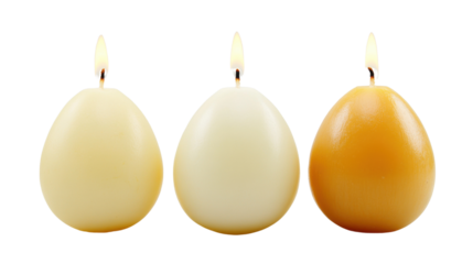 Candle shaped like an Easter egg transparent background