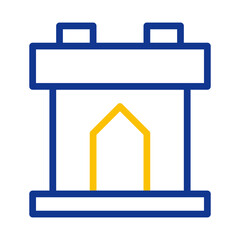 Castle tower icon. Concept of security, protection, and defense.