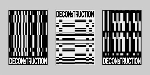 Minimal brutalism Poster Set, Cover Collection Template. Print Template for Flyer and Brochure. Event Template Vector. Streetwear Brutalism Poster Bundle. 