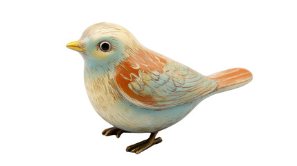 Ceramic bird figurine transparent background