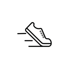 Shoe Icon. Line Art Style Design Isolated On White Background