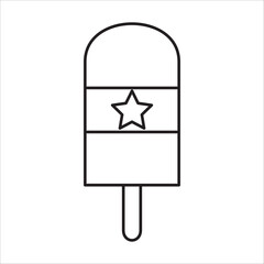 Ice cream icon outline vector