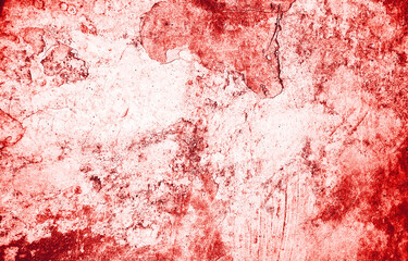 Haunting Abstract Art with Blood Red Paint Splatters on a Wall