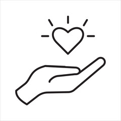 Life icon outline vector