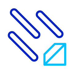 Abstract geometric shape logo. Concept of movement, speed, and direction.