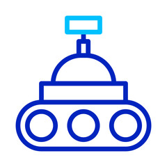 Lunar rover icon. Concept of space exploration and research.