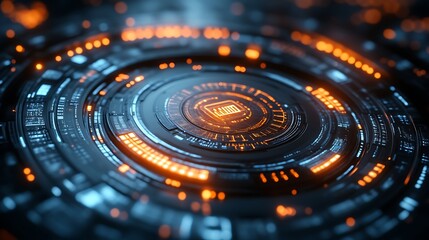 Abstract futuristic technology interface.