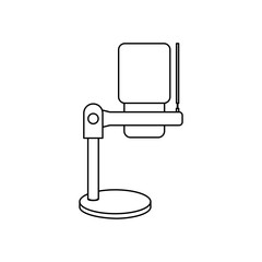 Gaming Microphone Outline Icon. Top Choice editable graphic resources for many purposes.