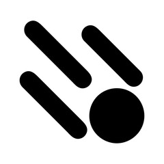 Abstract Meteor Logo. Concept of speed, movement, and dynamics.