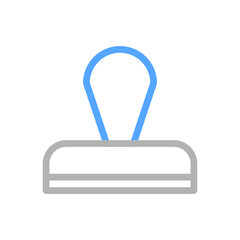Rubber stamp icon. Concept of approval, quality, and certification.