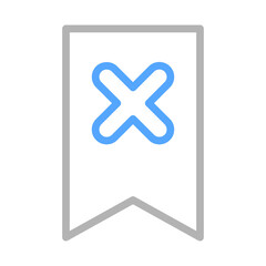 Obraz premium Bookmark delete icon. Concept of remove, cancel, and error.