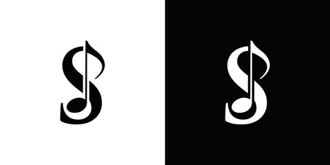 logo initial S and music vector © choirul