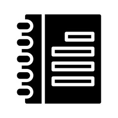 Spiral notebook icon. Concept of note taking, planning, and organization.