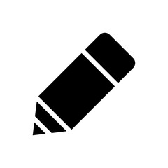 Pencil icon. Concept of writing, drawing, and editing.