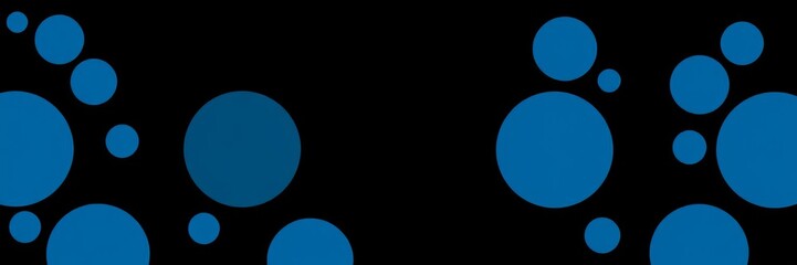 Abstract black and blue circle with a vibrant blue center, modern, abstract