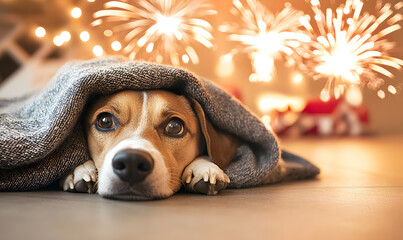 a dog scary of fireworks and crackers