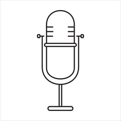 Microphone icon outline vector