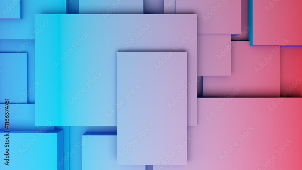 Poster abstract geometric shape background hot and cold gradientsquare used in graphics or background image