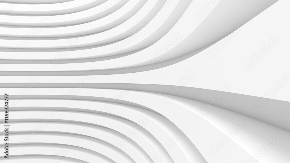 Poster white curved structure, abstract background. abstract building structures are used in graphics or va
