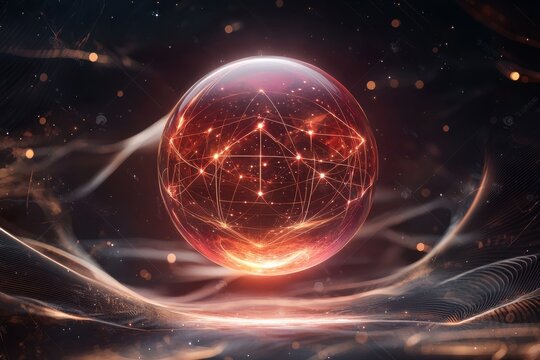 Astrological insights abstract space digital art cosmic environment floating perspective horoscope visualization
