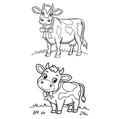 Cute cow vector illustration