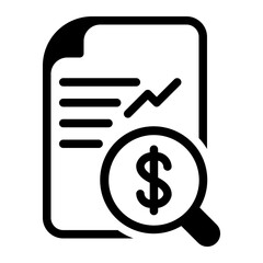 business report glyph icon