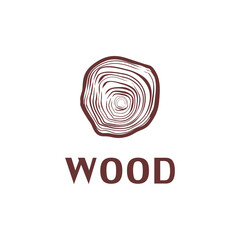 flat design wood texture icon logo